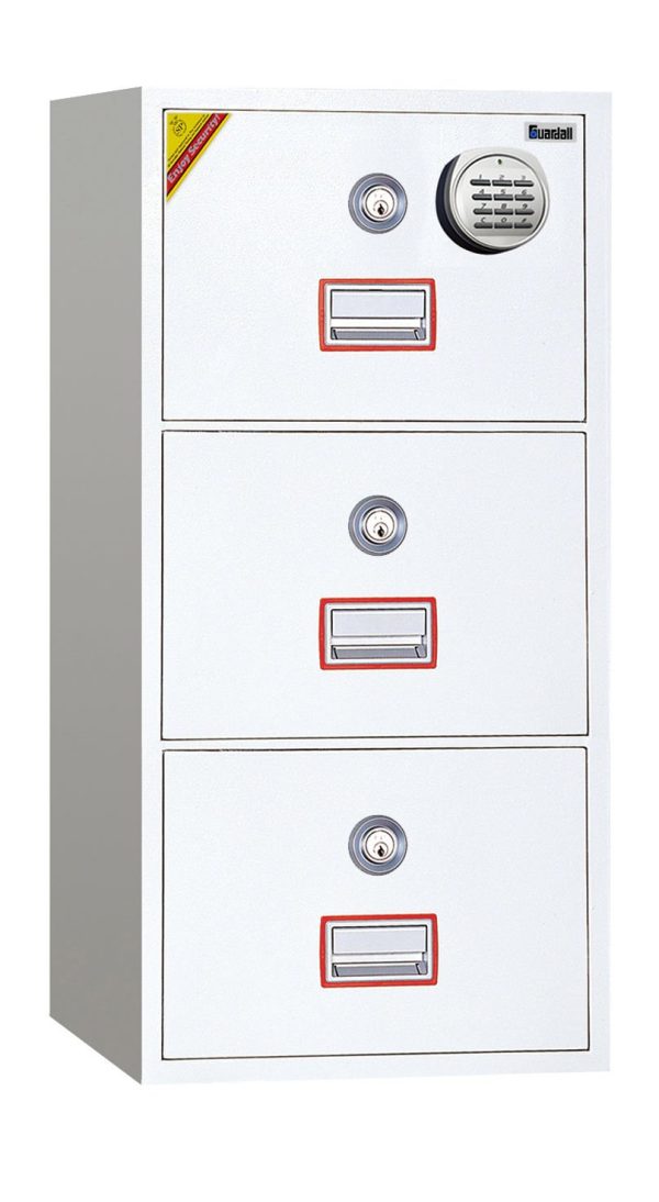 Guardall GDF3002 2 hour 3 draw Filing cabinet Safes - Guardall Filing Cabinets Safes