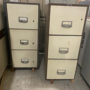 Used Chubb 3 draw Fire Resistant Filing Cabinets - Used Safes