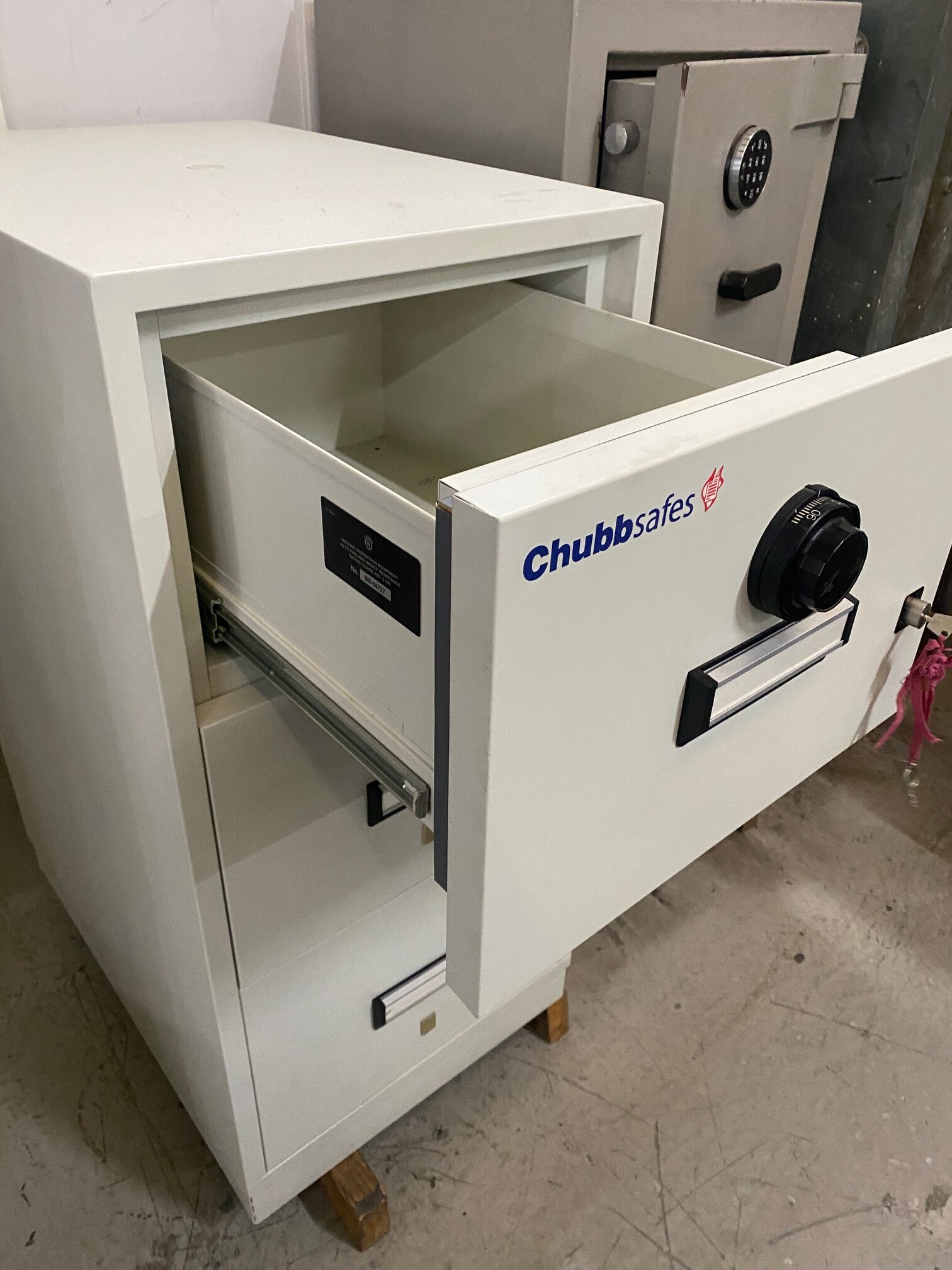 Used Chubb fire file 31"3 draw filing cabinet 2 hour - Used Safes